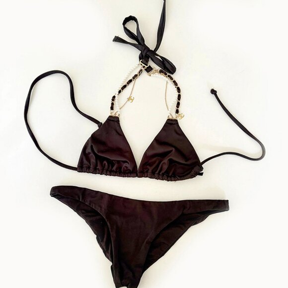 Beach Bunny Bikini with Charms, Pearl and Chains, Runway collection_S - Picture 3 of 12